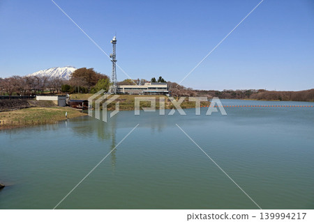 View of Mt. Iwate from the Shijusoda Dam embankment View of Mt. Iwate from the Shijusoda Dam embankment 139994217