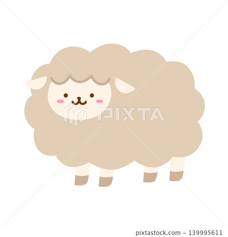 Cute sheep illustration (no outline) Cute sheep illustration (no outline) 139995611