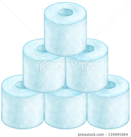 Illustration of a pile of toilet paper 139995904