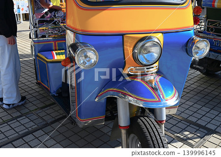 Thai three-wheeled taxi, the tuk-tuk. Thai three-wheeled taxi, the tuk-tuk. 139996145