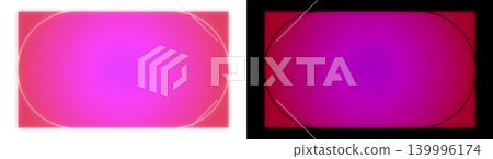 Pink glowing rounded corner light panel with transparent and black background decorative overlay material Pink glowing rounded corner light panel with transparent and black background decorative overlay material 139996174