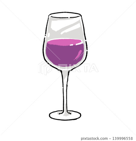 【手繪風格】葡萄酒杯 139996558