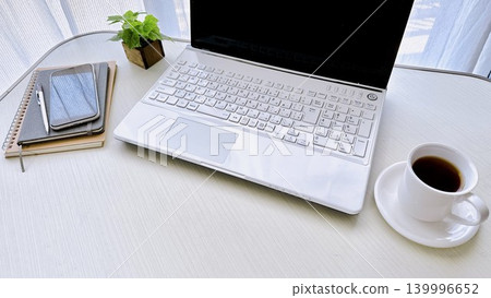 Desk scene for working from home Desk scene for working from home 139996652