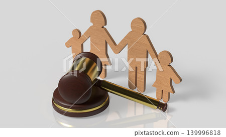 Family Law And Child Custody Protection 3d render. Family Law And Child Custody Protection 3d render. 139996818