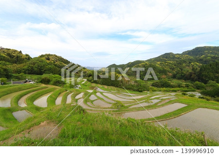 [Chiba Prefecture] Oyama Senmaida, where rice planting has been completed 139996910