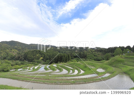 [Chiba Prefecture] Oyama Senmaida, where rice planting has been completed 139996920