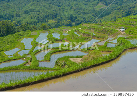 Rice paddies in Uchinari (Beppu City, Oita Prefecture) Rice paddies in Uchinari (Beppu City, Oita Prefecture) 139997430