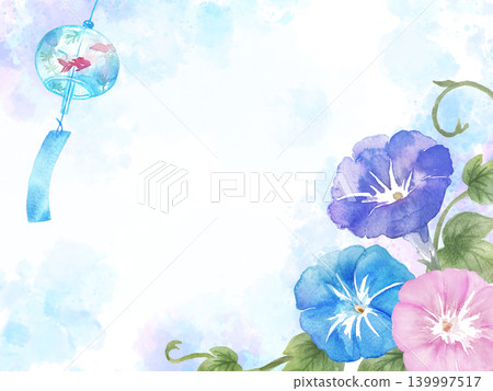 Watercolor Summer Frame 139997517
