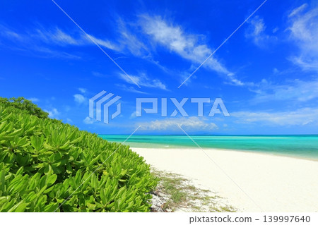 【沖繩縣】晴空下的竹富島近藤海灘 139997640