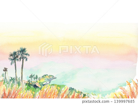 海岸線景觀插圖 海岸線景觀插圖 139997685