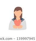 An image illustrating the sense of security and support for female students who cherish their hearts. 139997945