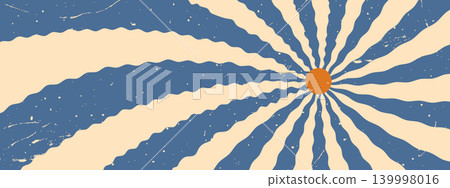 Swirl groovy Starburst. Distorted twisted wallpaper. Abstract mediterranean Vector background. Swirl groovy Starburst. Distorted twisted wallpaper. Abstract mediterranean Vector background. 139998016