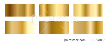 Elegant Gold gradients. Metallic Foil for luxury designs with premium Palette. Vector illustration Elegant Gold gradients. Metallic Foil for luxury designs with premium Palette. Vector illustration 139998033