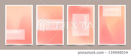 Peach and pink gradient Background with Soft Blur Texture. Set of Abstract Mesh Template for modern design or fashion banner. Pastel Vector illustration Peach and pink gradient Background with Soft Blur Texture. Set of Abstract Mesh Template for modern design or fashion banner. Pastel Vector illustration 139998034