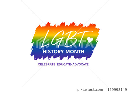Artistic LGBT History Month Rainbow Design Artistic LGBT History Month Rainbow Design 139998149