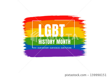 Colorful LGBT History Month Brush Design Colorful LGBT History Month Brush Design 139998151