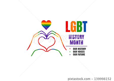 Creative LGBT History Month Line Art Creative LGBT History Month Line Art 139998152