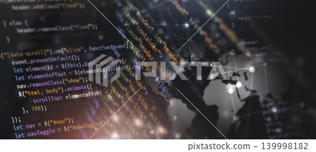 front-end web develop coding banner front-end web develop coding banner 139998182