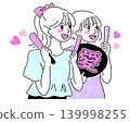 Simple illustrations of women who are into their favorite idols/fans 139998255