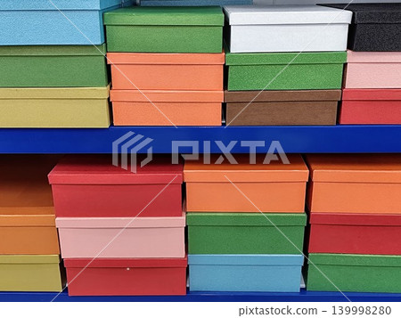 stack of gift boxes for sale in the shop stack of gift boxes for sale in the shop 139998280