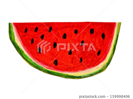 Illustration of cross section of watermelon Illustration of cross section of watermelon 139998406