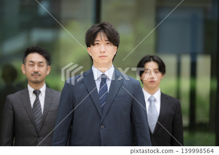 Business image focusing on the challenges and innovations of a sales organization and talent development, where businesspeople work together as a team. 139998564