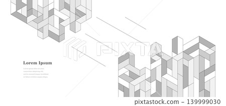 幾何抽象建築科技商業背景 139999030