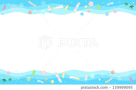 流行可愛七夕透明相框 3_horizontal 流行可愛七夕透明相框 3_horizontal 139999095
