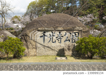 千光寺公園的石碑和春景 千光寺公園的石碑和春景 139999134