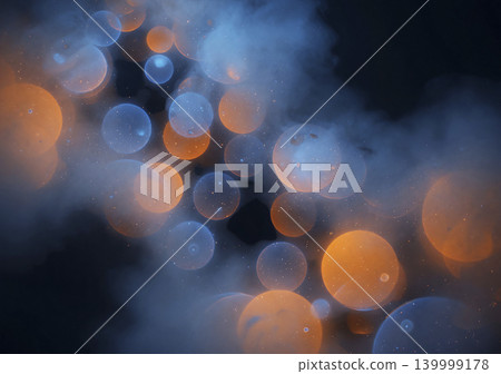 A beautiful, dreamy bokeh background with a striking contrast of deep blue and orange. A beautiful, dreamy bokeh background with a striking contrast of deep blue and orange. 139999178