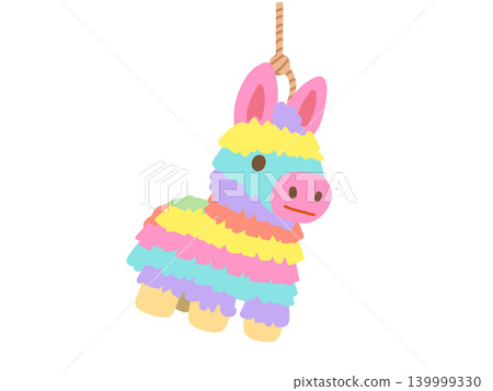 A cute illustration of a piñata (single). 139999330