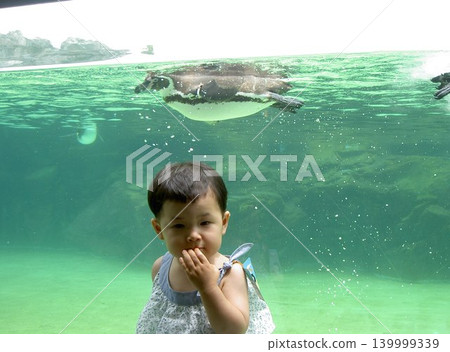 Looking prim and proper in front of the penguin tank Looking prim and proper in front of the penguin tank 139999339