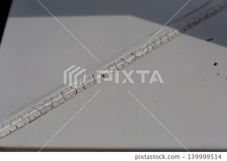A balcony dirty with moss and dust A balcony dirty with moss and dust 139999514