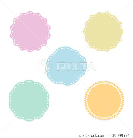 A set of cute and relaxed pastel-colored shape materials. A set of cute and relaxed pastel-colored shape materials. 139999555