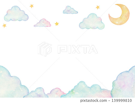 Cute cloud and sky frame Cute cloud and sky frame 139999810