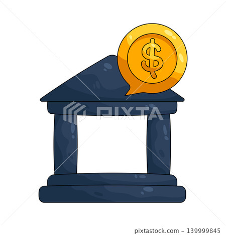 Illustration of Bank Illustration of Bank 139999845