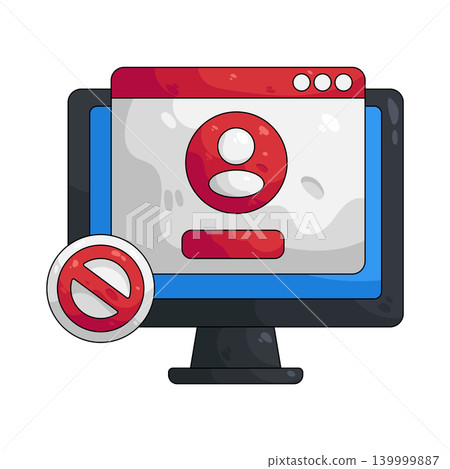 Illustration of blocked user Illustration of blocked user 139999887