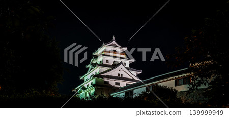 唐津城點燈 - 全景【佐賀縣唐津市】 唐津城點燈 - 全景【佐賀縣唐津市】 139999949