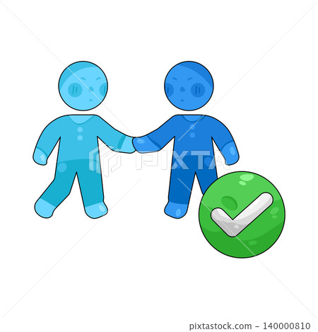 Illustration of People Holding Hands Illustration of People Holding Hands 140000810