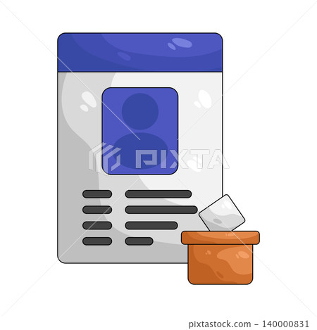 Illustration of ballot paper Illustration of ballot paper 140000831