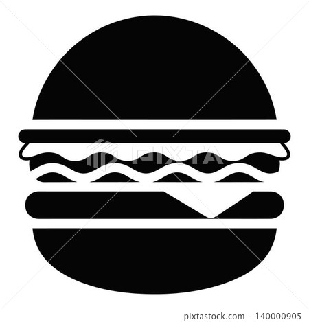 Black hamburger icon on white background Black hamburger icon on white background 140000905
