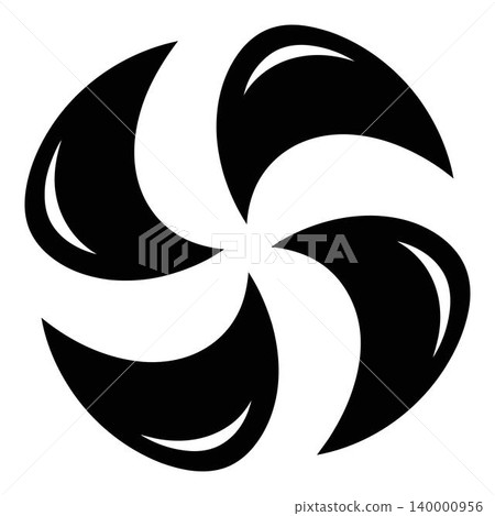 Black and white abstract spiral shape design element Black and white abstract spiral shape design element 140000956