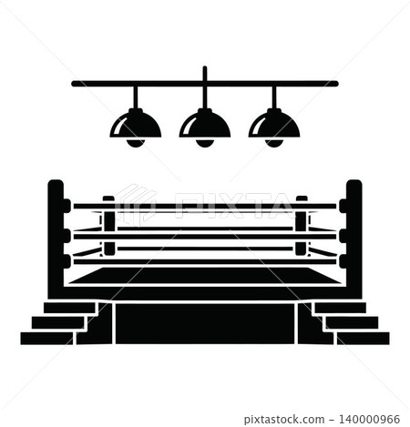 Boxing ring spotlight icon isolated on transparent background Boxing ring spotlight icon isolated on transparent background 140000966