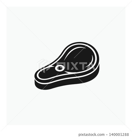 Raw Steak Cut Meat Food Illustration on White Background Raw Steak Cut Meat Food Illustration on White Background 140001288