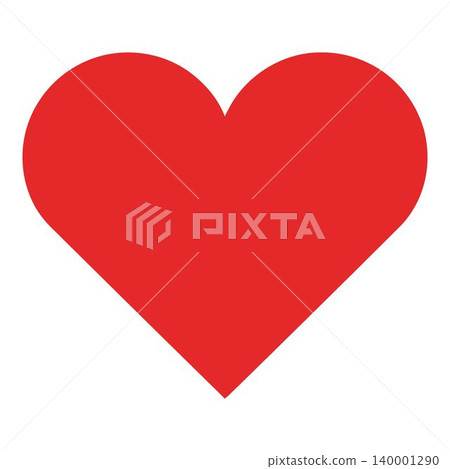 Red heart shape symbol icon for love and Valentines Day Red heart shape symbol icon for love and Valentines Day 140001290