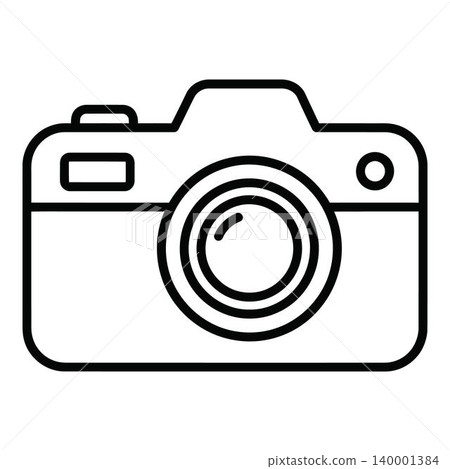 Digital camera icon line drawing photo equipment Digital camera icon line drawing photo equipment 140001384