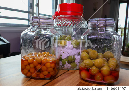 Pickled plums and plum syrup Pickled plums and plum syrup 140001497