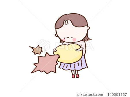 A woman uses a soft cushion as a shield to block hurtful words from others (self-defense). A woman uses a soft cushion as a shield to block hurtful words from others (self-defense). 140001567