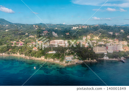 Aerial view of Corfu island, Greece. 140001849