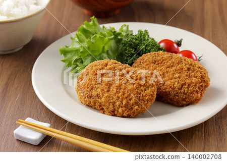 Crispy and delicious-looking beef croquettes 140002708